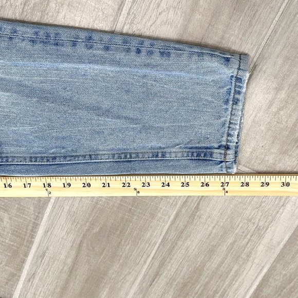 Zara High-Rise Rigid Distressed Denim Mom Jeans Light Wash Denim Women’s Size 6 - Picture 13 of 15